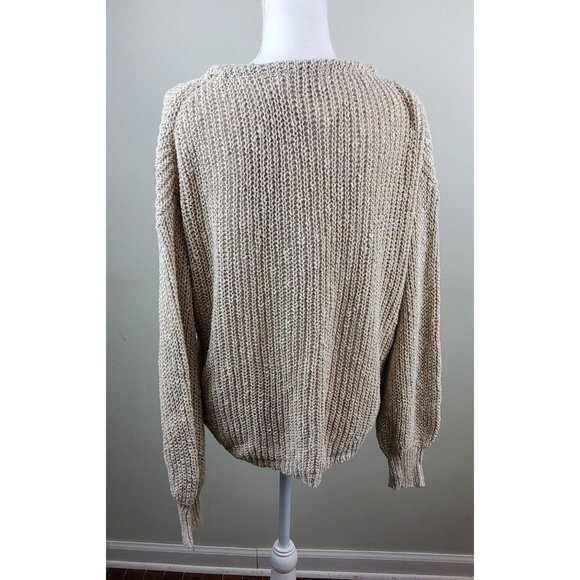 Green Label Relaxing United Arrows Knit Sweater Beige One Size - Picture 4 of 5